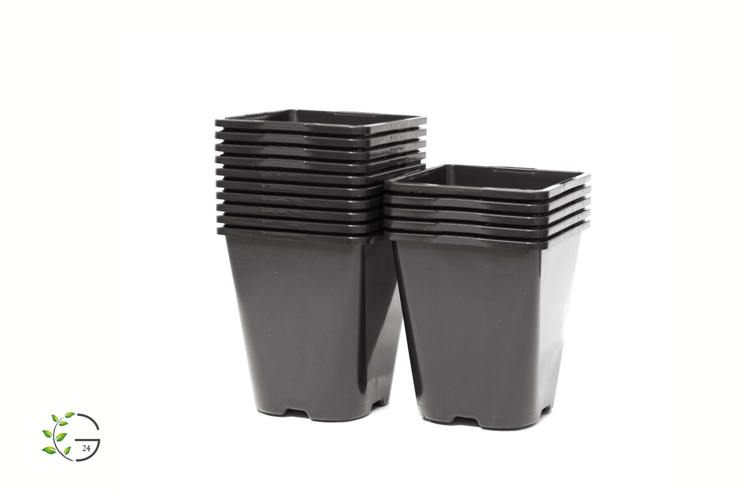 Pflanzentöpfe Anzuchttöpfe Blumentöpfe 1,0l eckig schwarz (Staffelpreise)