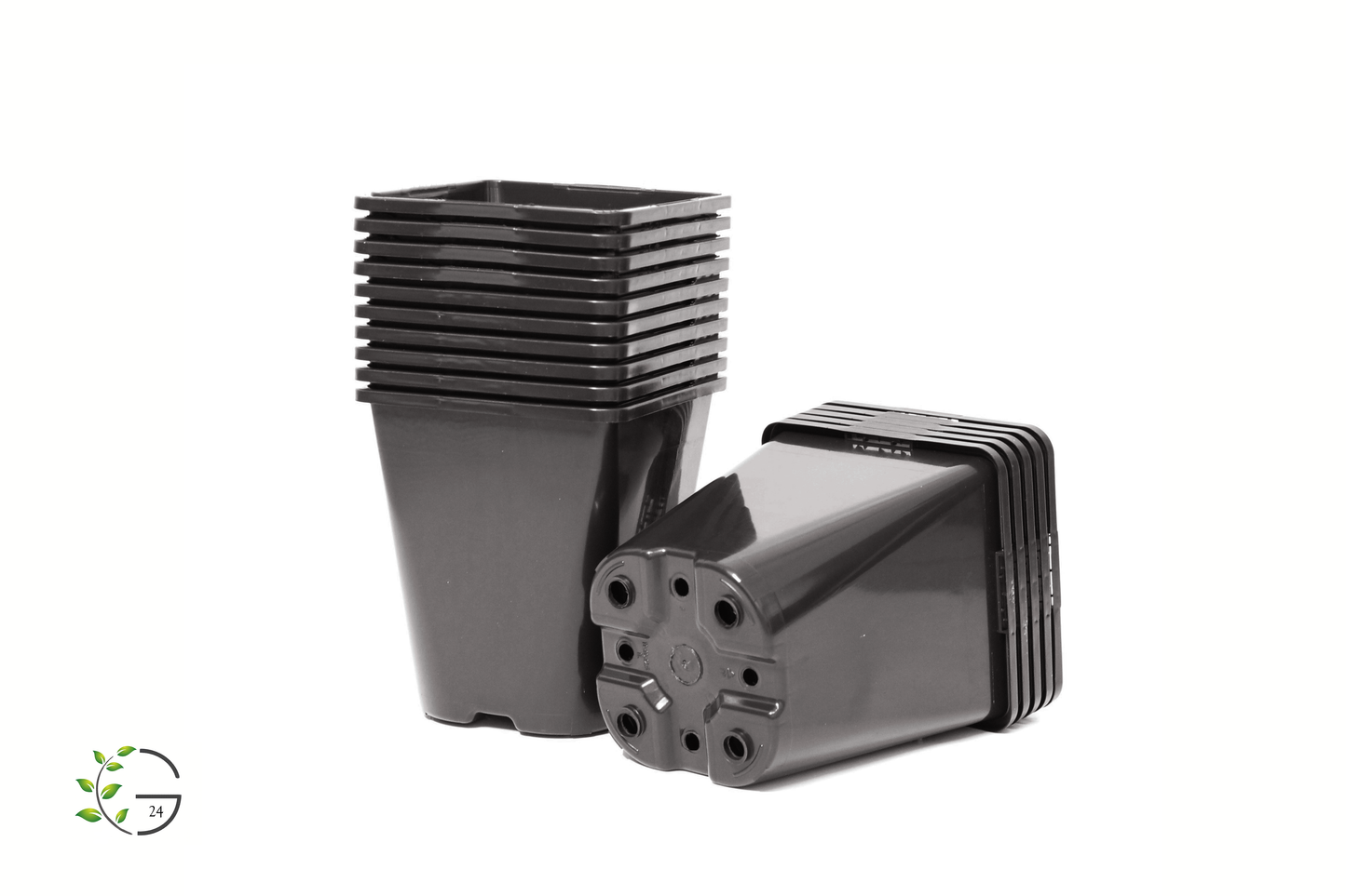 Pflanzentöpfe Anzuchttöpfe Blumentöpfe 1,0l eckig schwarz (Staffelpreise)