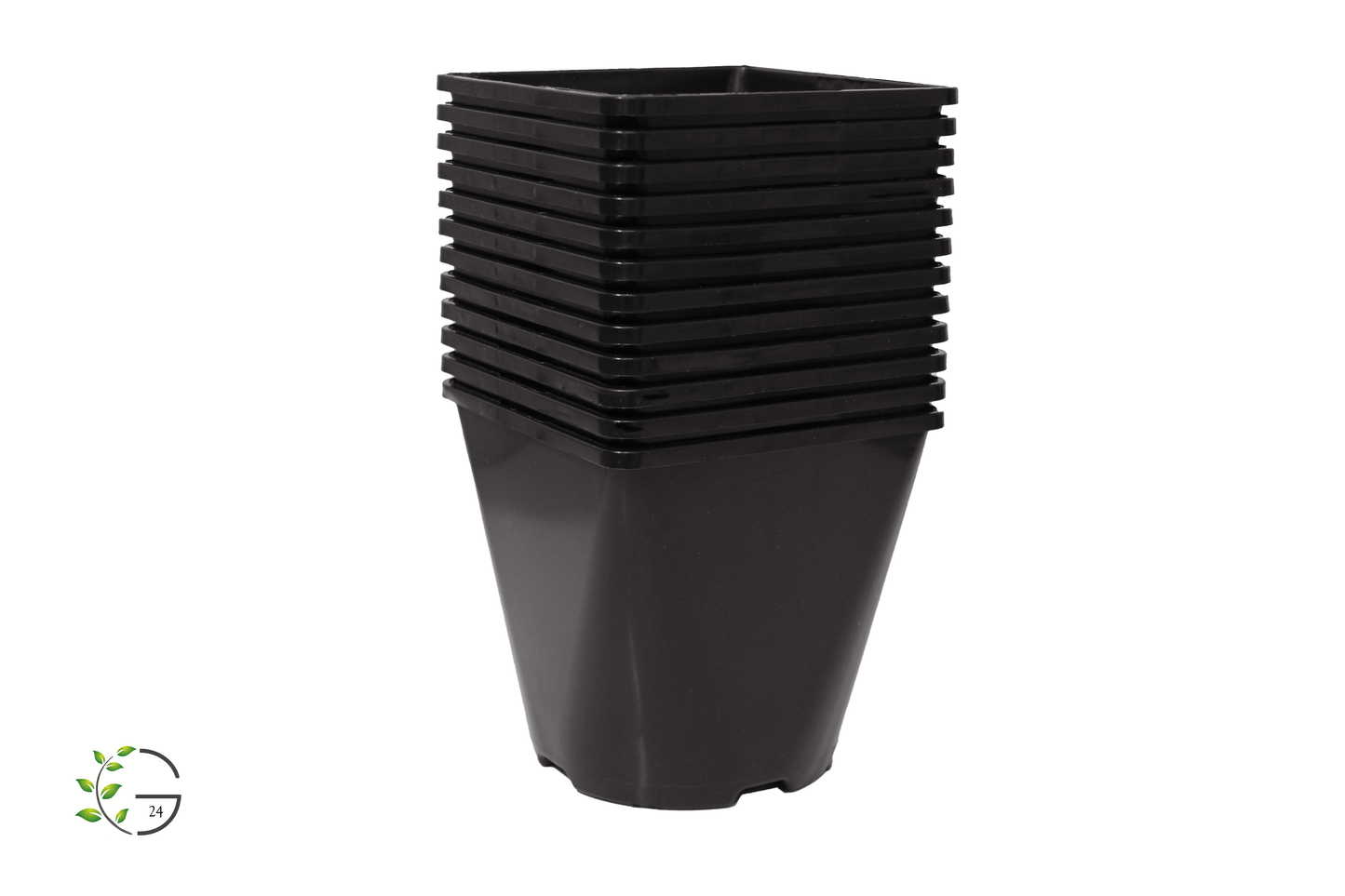 Pflanzentöpfe Anzuchttöpfe 2,0l eckig schwarz 14x14x14 cm (Staffelpreise)