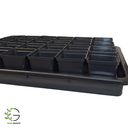 Anzucht-Set aus 24 Pflanztöpfen 0,5l inkl. Untersetzer