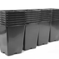 Pflanzentöpfe Anzuchttöpfe Blumentöpfe 1,25l eckig schwarz (Staffelpreise)