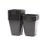 Pflanzentöpfe Anzuchttöpfe Blumentöpfe 1,0l eckig schwarz (Staffelpreise)